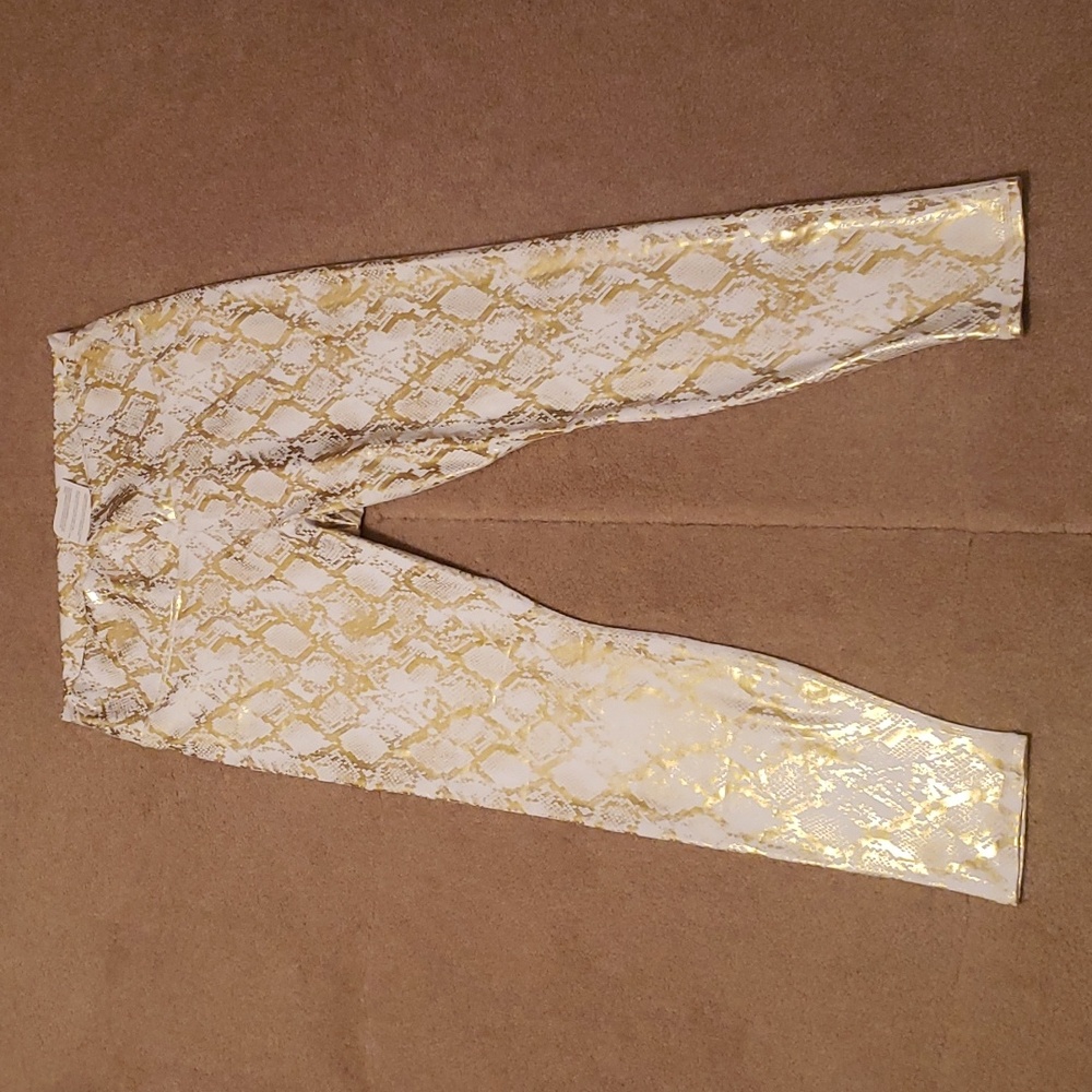 NWT Fabletics Women's High-waisted Copper Foil Snake Leggings